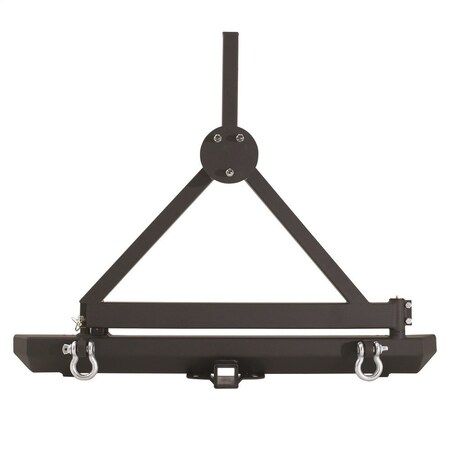 Smittybilt 76-06 WRANGLER (CJ/YJ/TJ/LJ) SRC CLASSIC REAR BUMPER W/ D-RINGS, HITCH & TIRE CARRIER -BLACK TEXTURE 76651D
